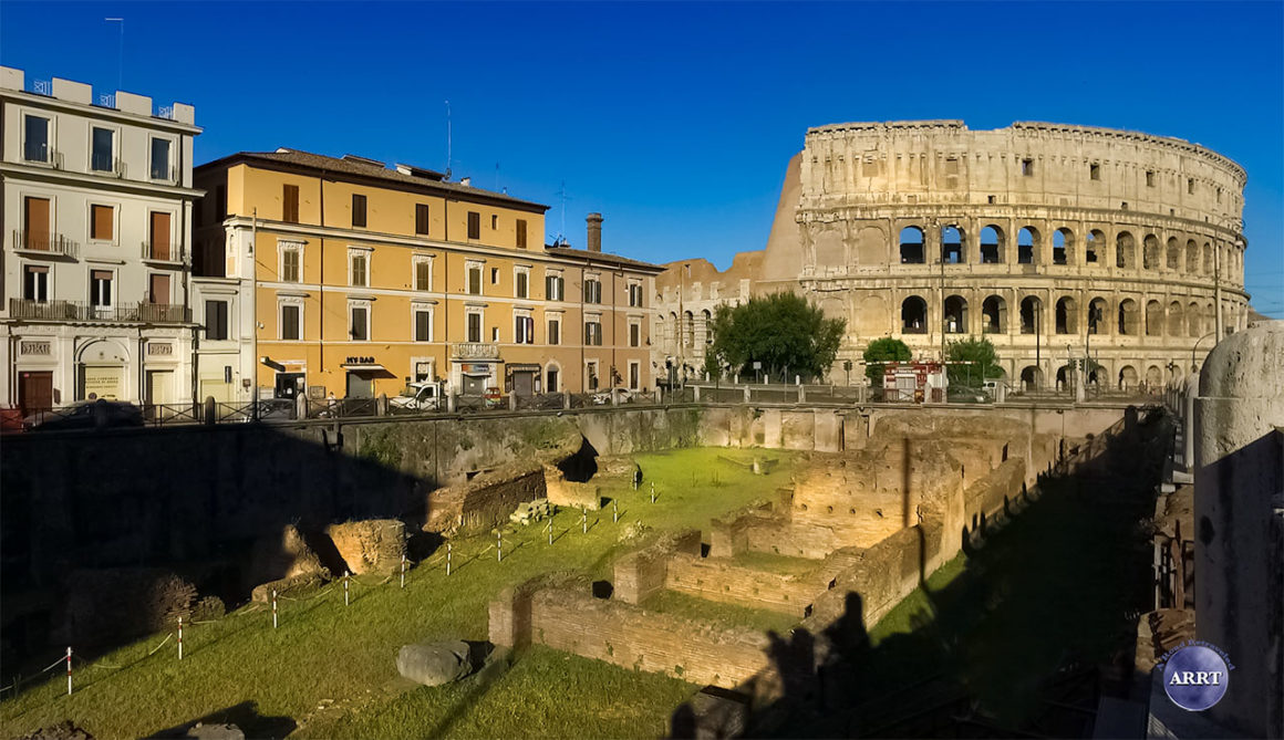 Ancient Rome Ludus Magnus Gladiator School next to Colosseum